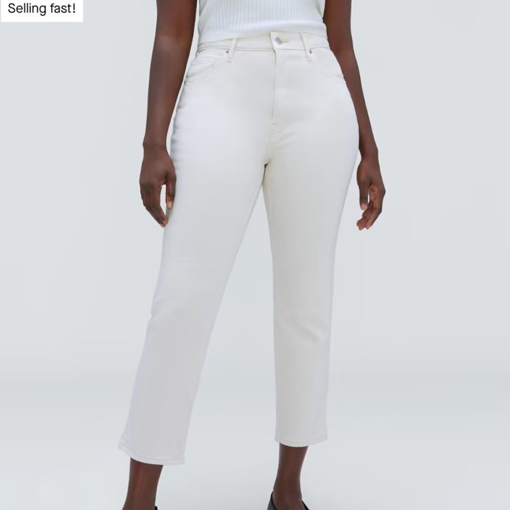 NWT Everlane The Original Curvy Cheeky® Jean in white size 26 crop